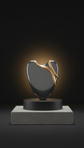 Electric gua sha massager with gold detailing