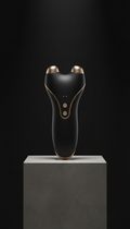 Advanced microcurrent facial tool with matte black finish